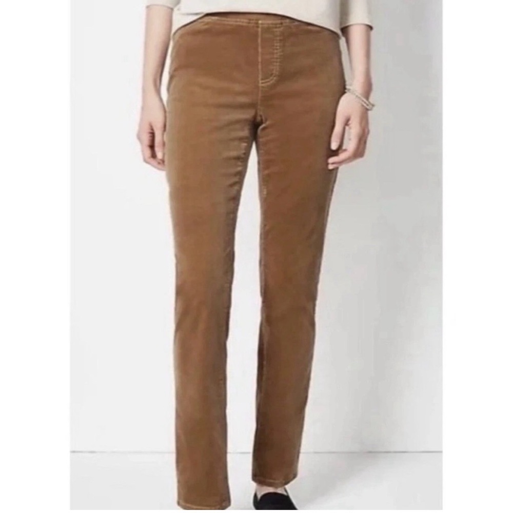 J. Jill Stretch Ultrasoft Corduroy Straight Leg Pull On Pant Acorn 16W